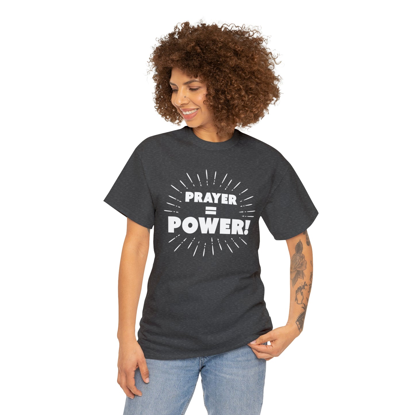 Prayer = Power Heavy Cotton Tee