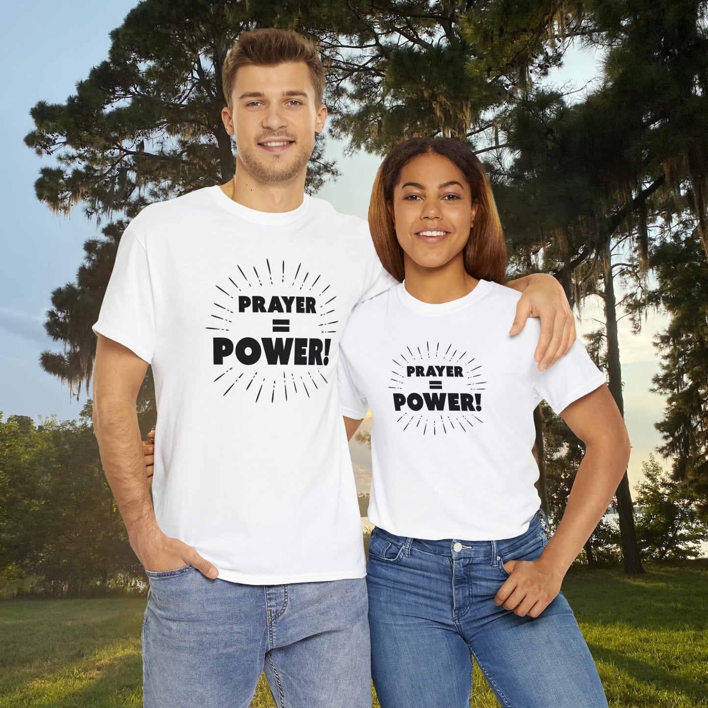 Prayer = Power Heavy Cotton Tee