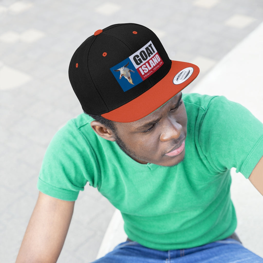 Goat Island Flag Flat Bill Hat