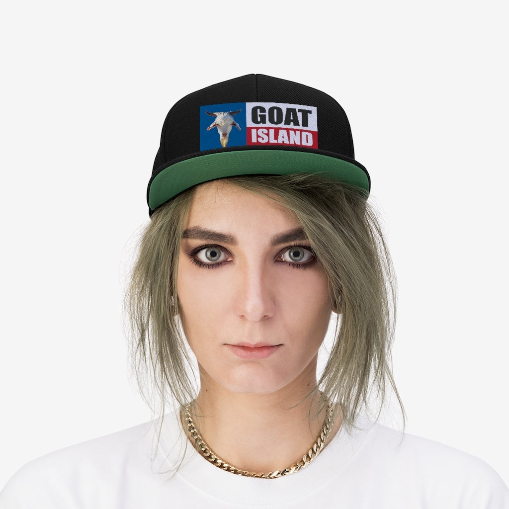Goat Island Flag Flat Bill Hat