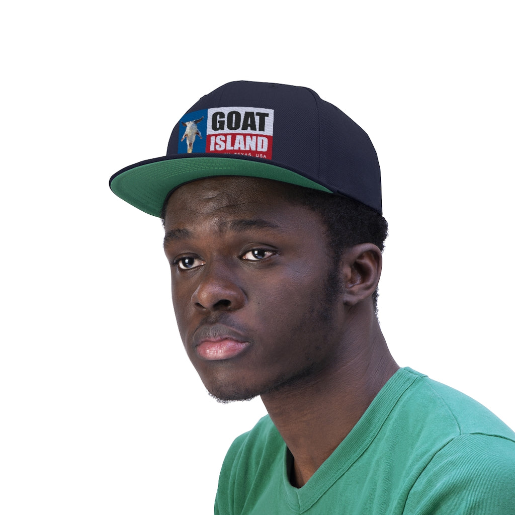 Goat Island Flag Flat Bill Hat