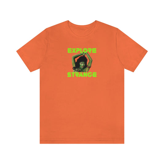 Explore Strange Green Girl The Cage Jersey Short Sleeve Tee