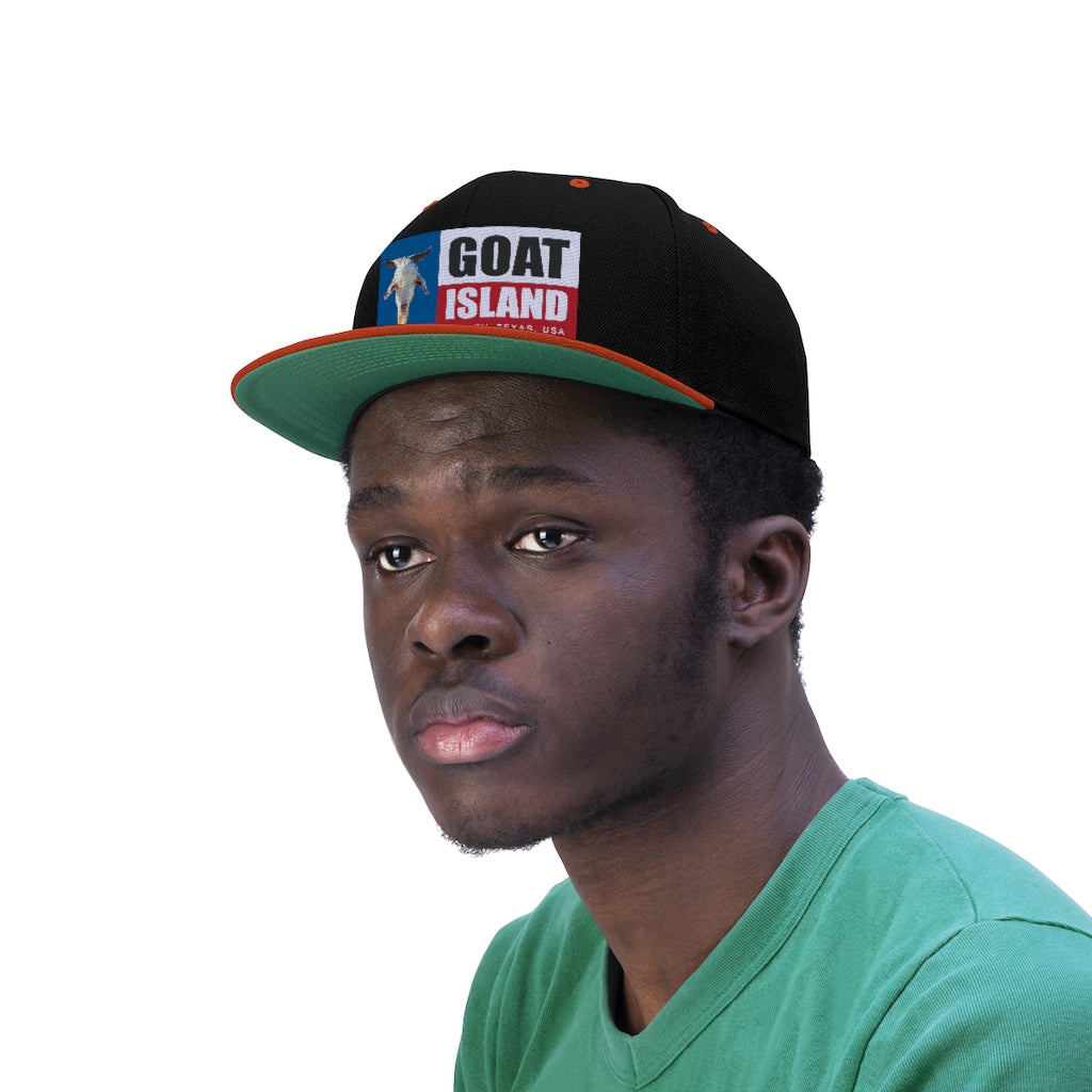 Goat Island Flag Flat Bill Hat