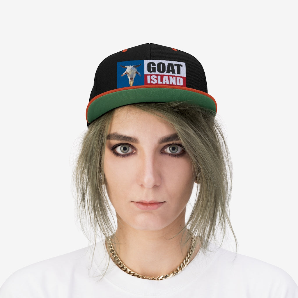 Goat Island Flag Flat Bill Hat