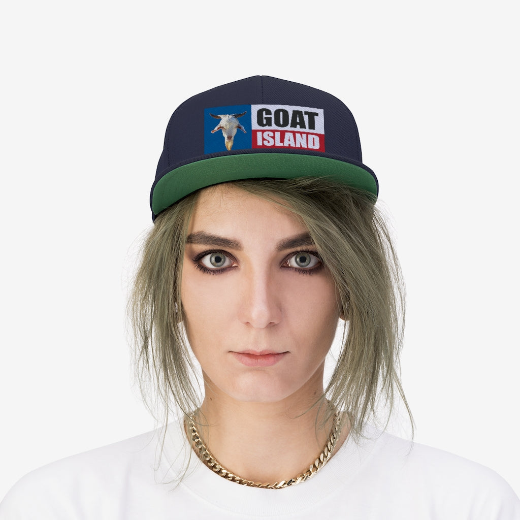 Goat Island Flag Flat Bill Hat