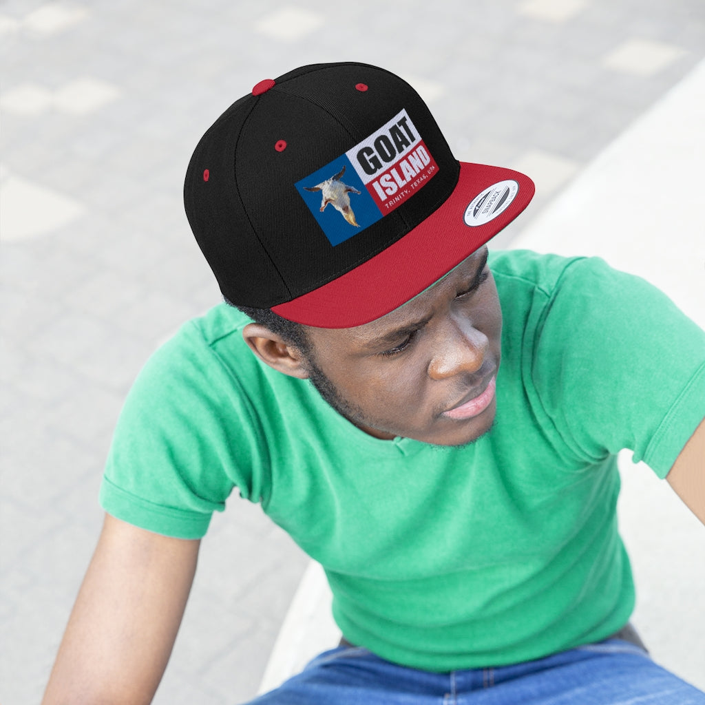 Goat Island Flag Flat Bill Hat