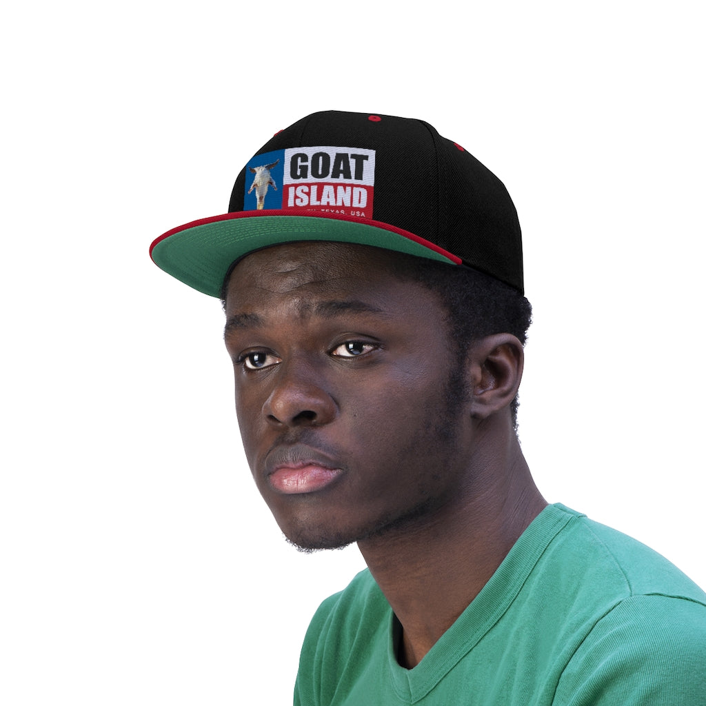 Goat Island Flag Flat Bill Hat