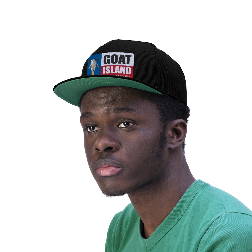 Goat Island Flag Flat Bill Hat