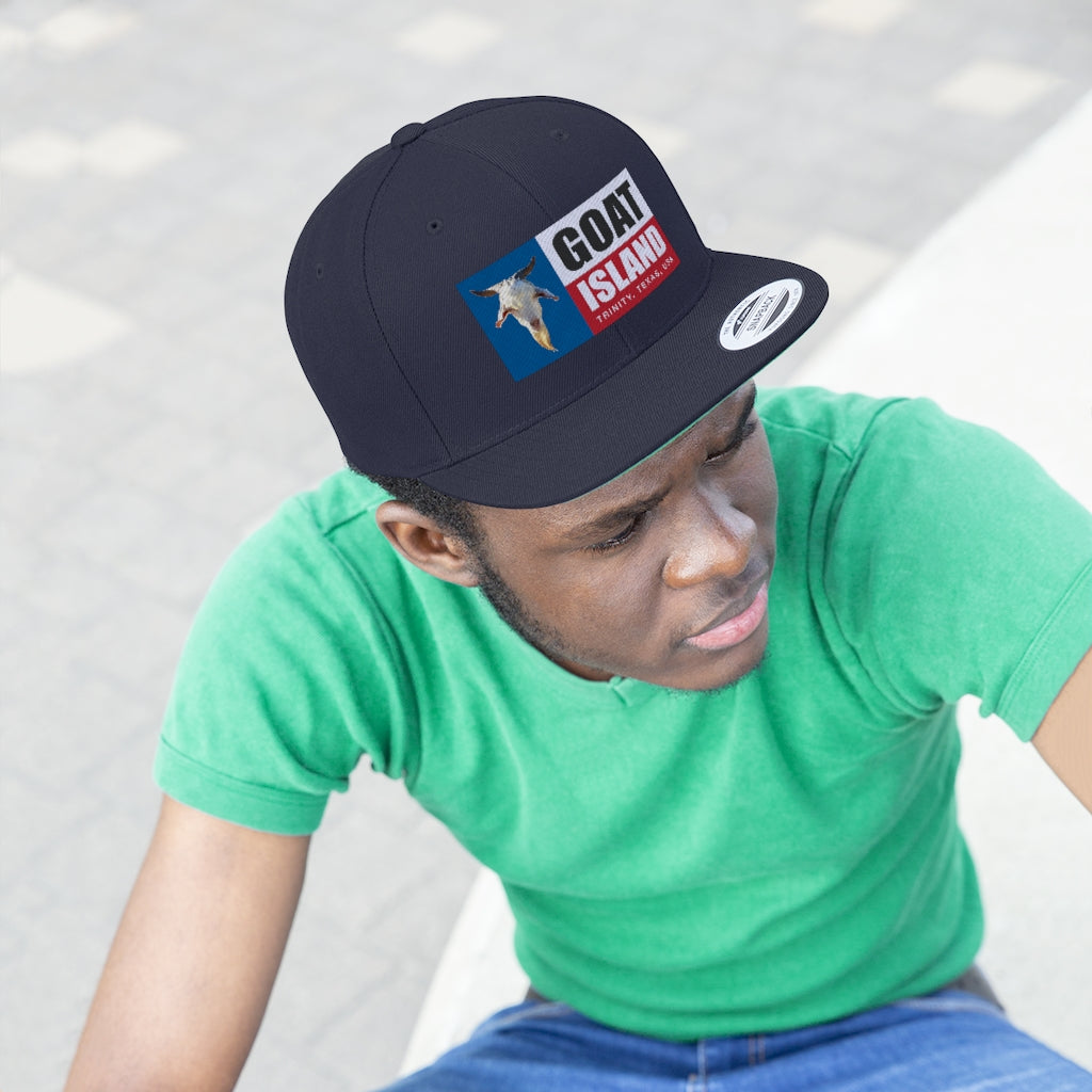 Goat Island Flag Flat Bill Hat