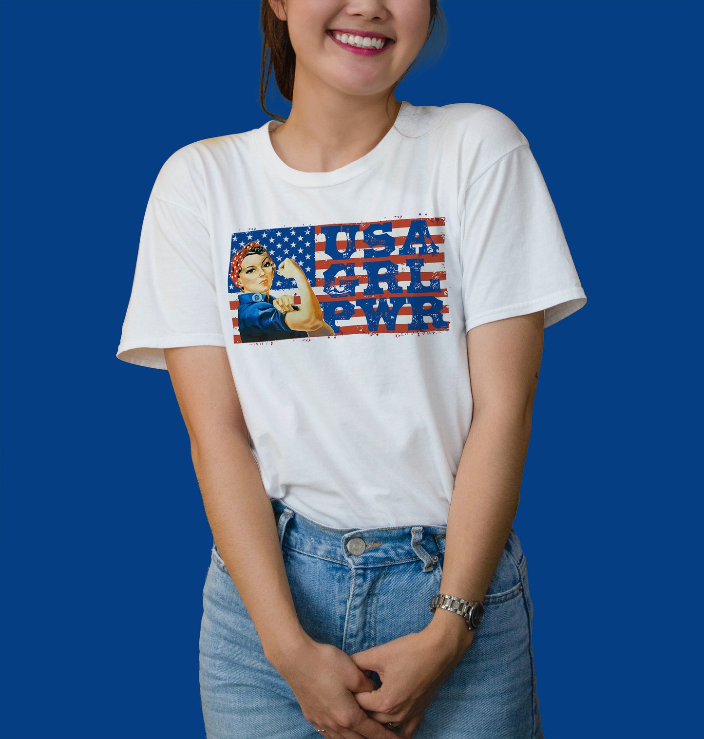 USA GRL PWR Jersey Short Sleeve Tee