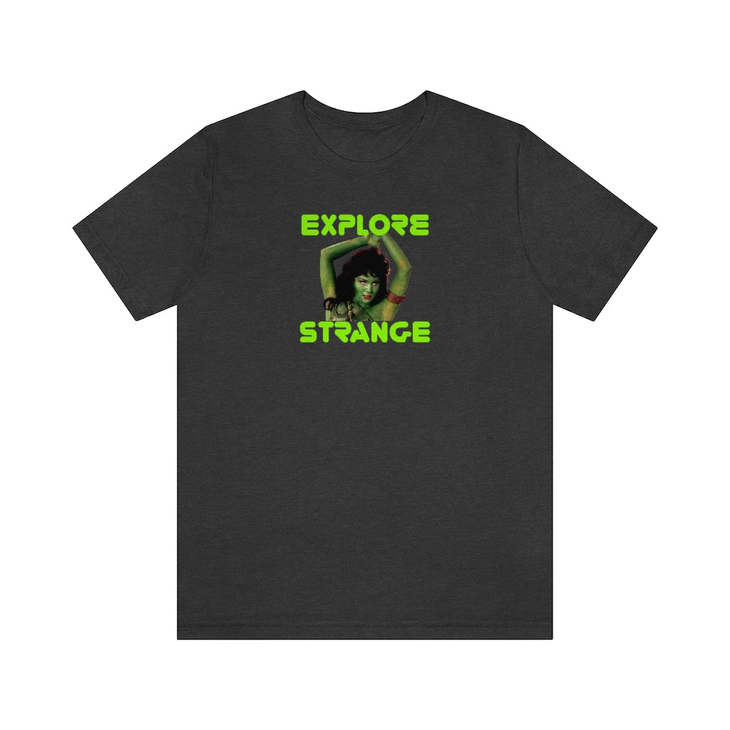 Explore Strange Green Girl The Cage Jersey Short Sleeve Tee