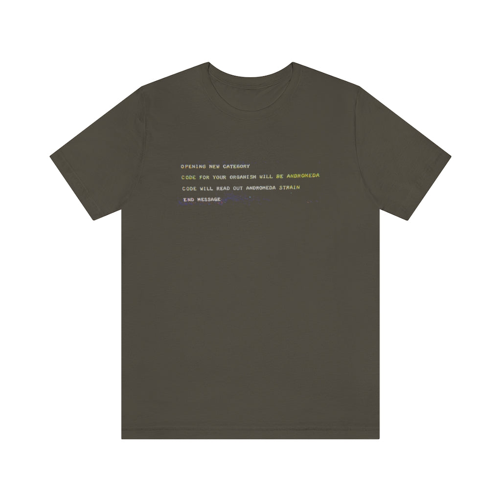 Andromeda Strain Code Jersey Short Sleeve Tee