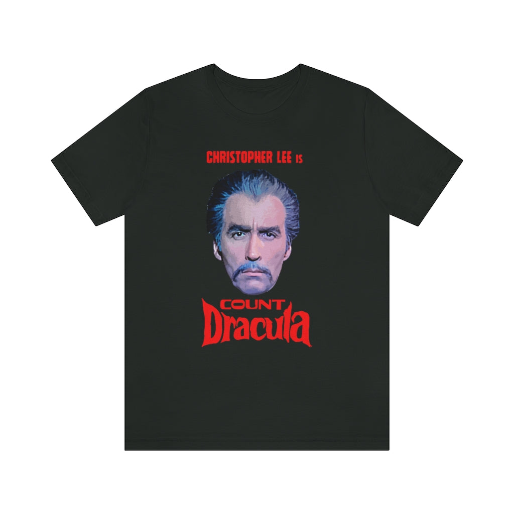 Christopher Lee is Count Dracula Jersey Short Sleeve Tee