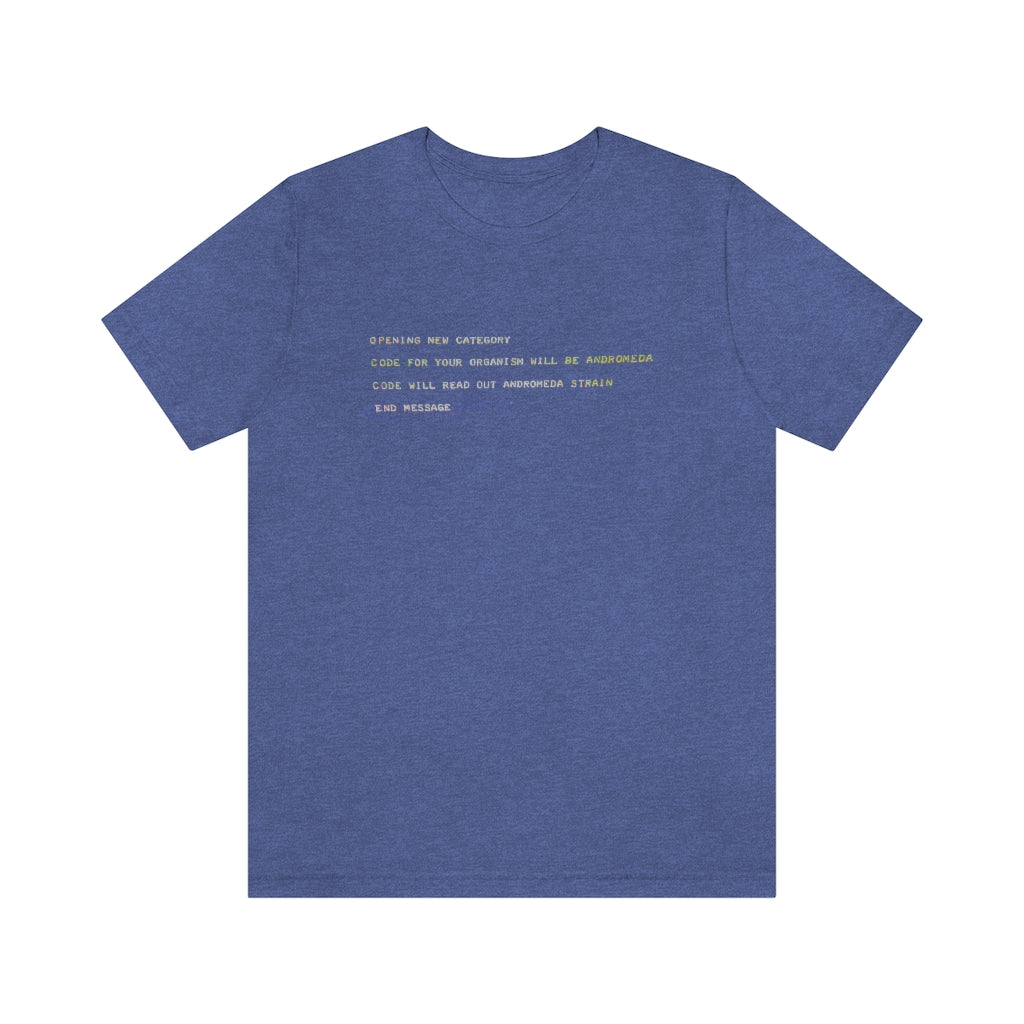 Andromeda Strain Code Jersey Short Sleeve Tee